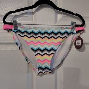 Kohls SO Sz XL Colorful Chevron Bikini Bottoms